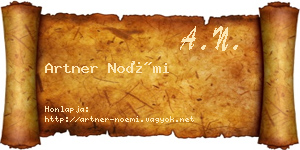 Artner Noémi névjegykártya